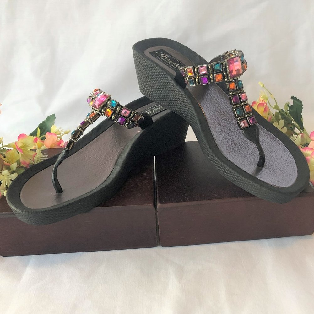 NEW!!! EXTRA GLAM Gem Wedge Sandals